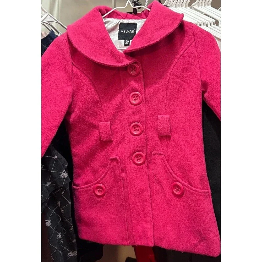 ME JANE Girls Pink Dress Coat Size 7/8 Cute Spring Fall Church